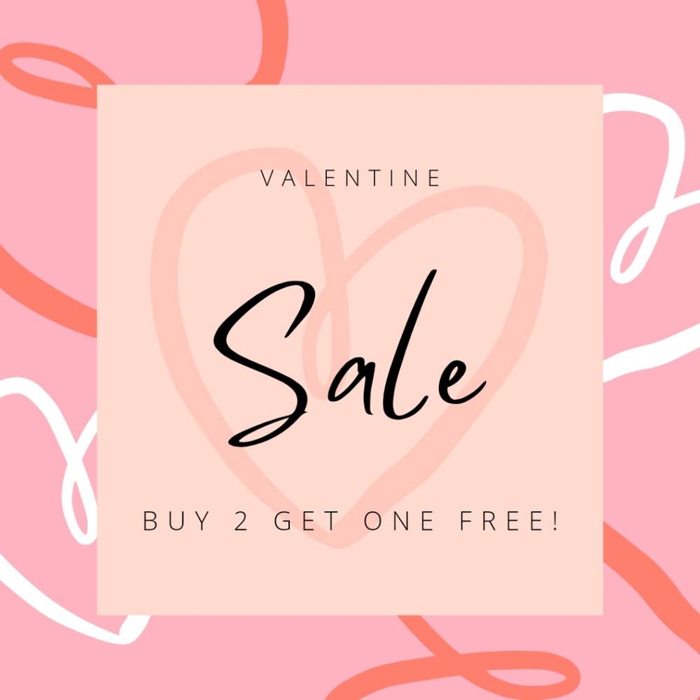 Buy 2 Get 1 Free Valentines Day Sale!